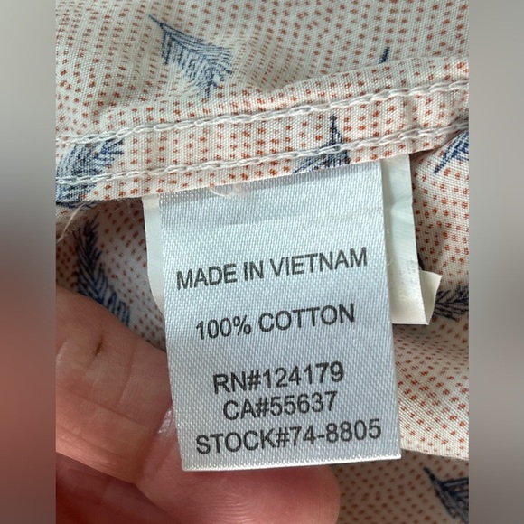 Johnston & Murphy 2 button-down, short sleeve men’s shirt blue & Pink XXL cotton - Picture 6 of 10